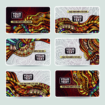 Ethnic decorative style cards vector graphics 05 vector graphics vector graphic style ethnic decorative cards card   
