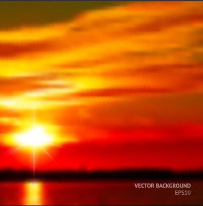 Fiery red sunset background art 02 sunset red fiery background   