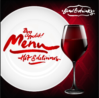 Dark red wine menu background vector 07 red wine menu background vector background   