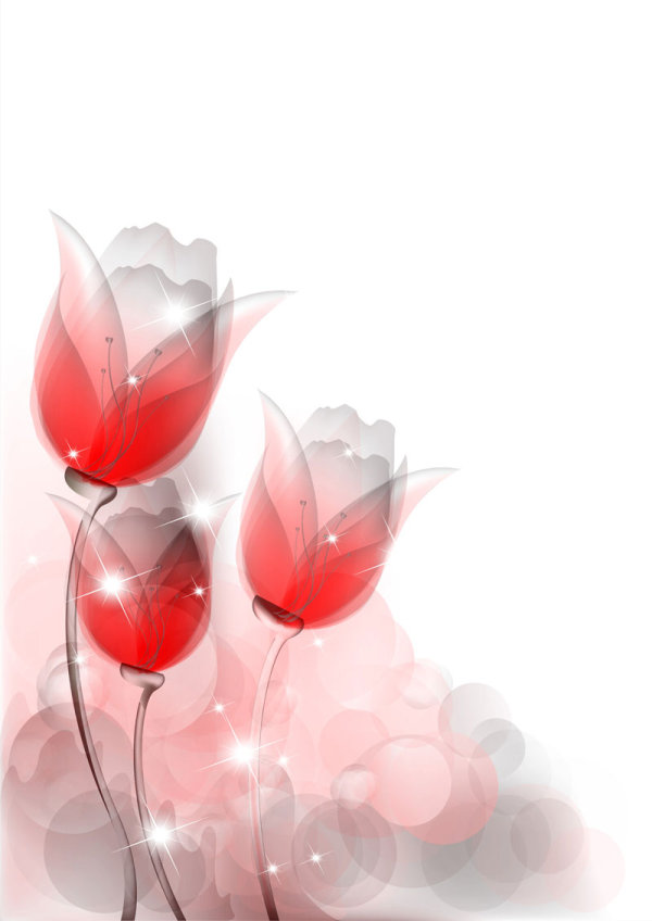 Bright background with vivid flower design vector 04 height flower   