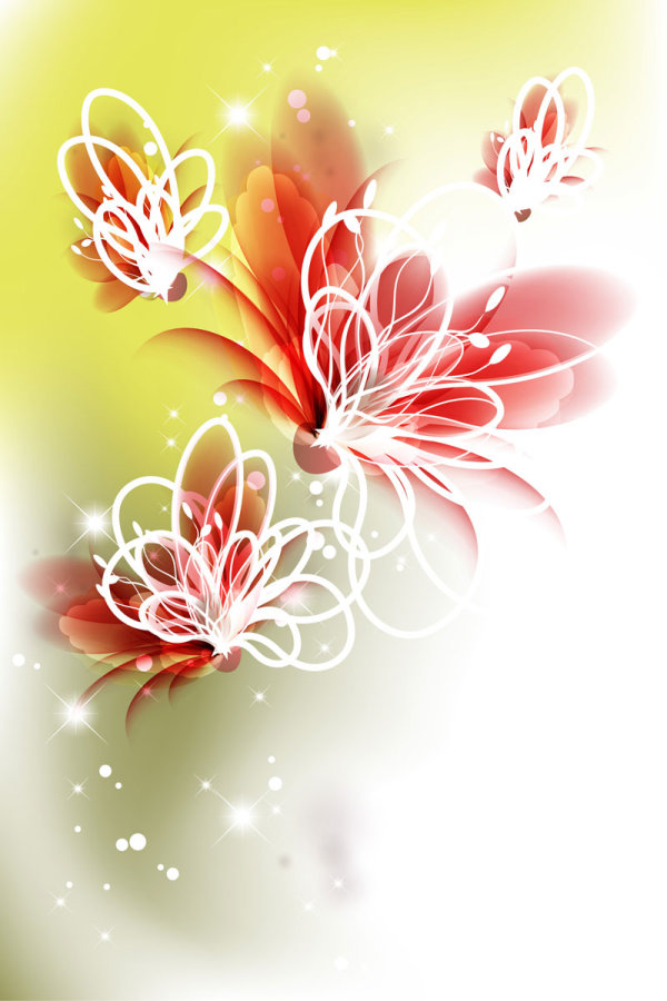 Bright background with vivid flower design vector 01 height flower   