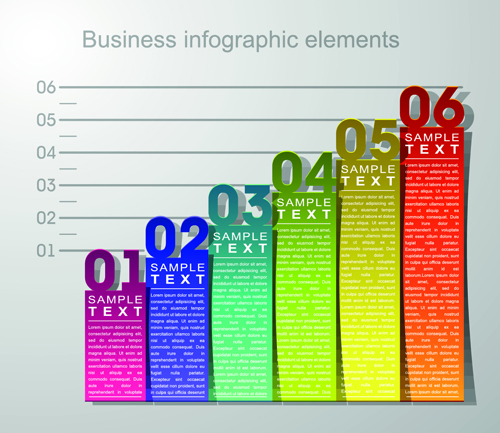 Numbered banner business infographic vector 03 numbered number infographic business banner   