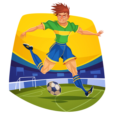 Funny cartoon sporting design vector 09 Sport funny cartoon   