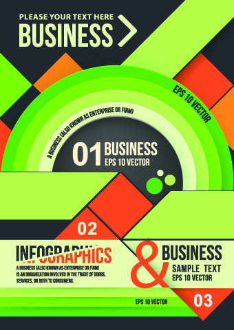 Business infographic brochure cover vector 04 infographic cover business   