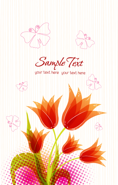 Flower illustrations vector background 01 Vector Background illustrations illustration flower   