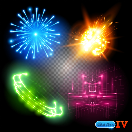 Colored light special effects vector 01 special effects special colored   