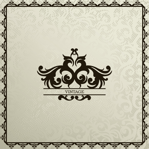 Vintage decoration pattern with frame vector 02 vintage pattern frame decoration   