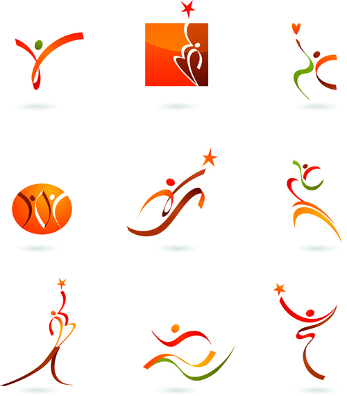 Sports for Logo People design vector 06 sports Sport people logo   