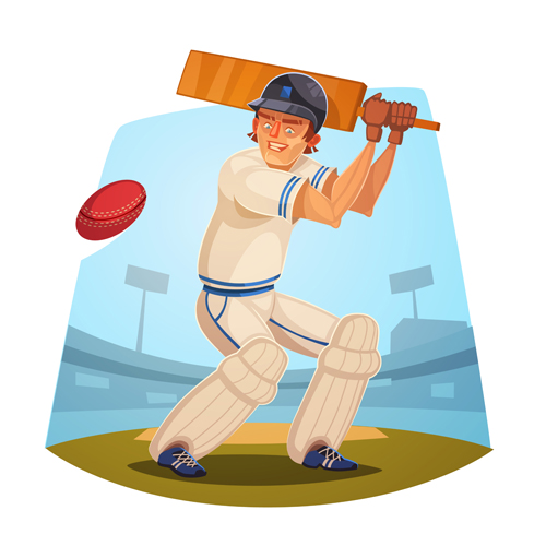 Funny cartoon sporting design vector 06 Sport funny cartoon   