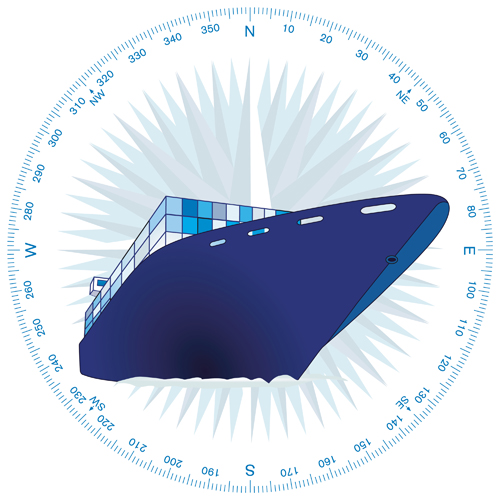 Container shipping design vector set 02 shipping container   