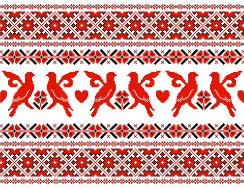 Ukraine style fabric pattern vector 03 Ukraine pattern vector pattern fabric pattern fabric   