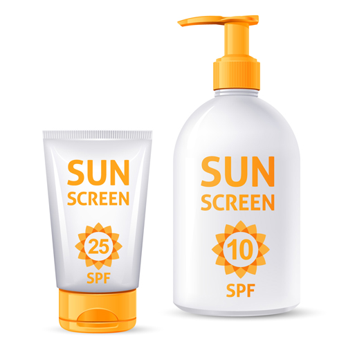 Summer cream protect lotion design vector 02   