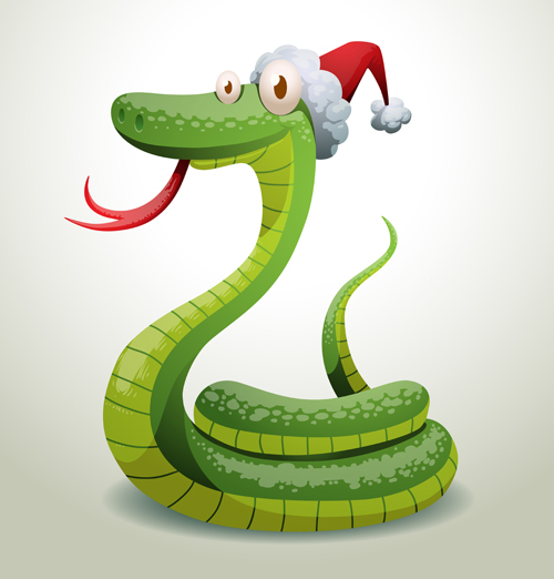 New Year snake 2013 design vector set 02 snake new year 2013   