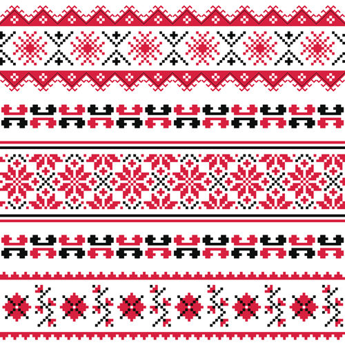 Ukraine style fabric pattern vector 05 Ukraine pattern vector pattern fabric pattern fabric   