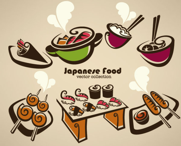 Hand drawn of food elements vector 01 hand drawn food elements element   