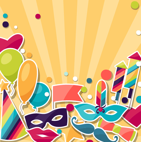 Vector carnival holiday background design 06 holiday carnival background   