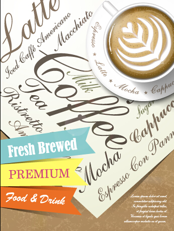 Creative coffee poster advertising design vector poster creative coffee advertising   