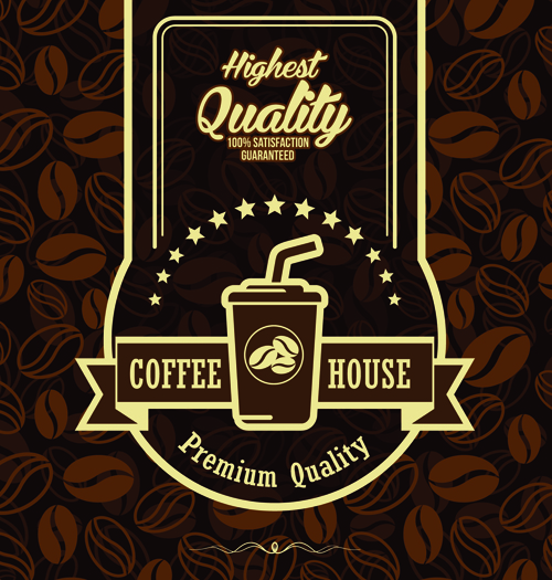 Creative coffee house poster vectors graphics 01 poster house creative Coffee house coffee   