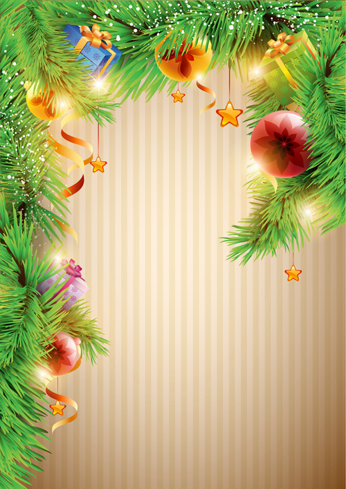 Christmas decor background art vector material 05 material decor christmas   