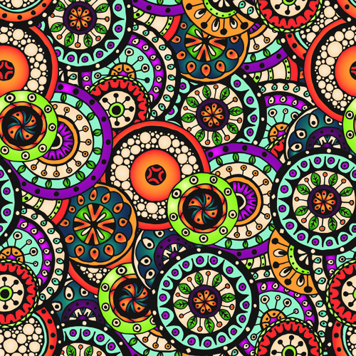 Beautiful ethnic style seamless patterns vector set 04 seamless patterns pattern ethnic beautiful   