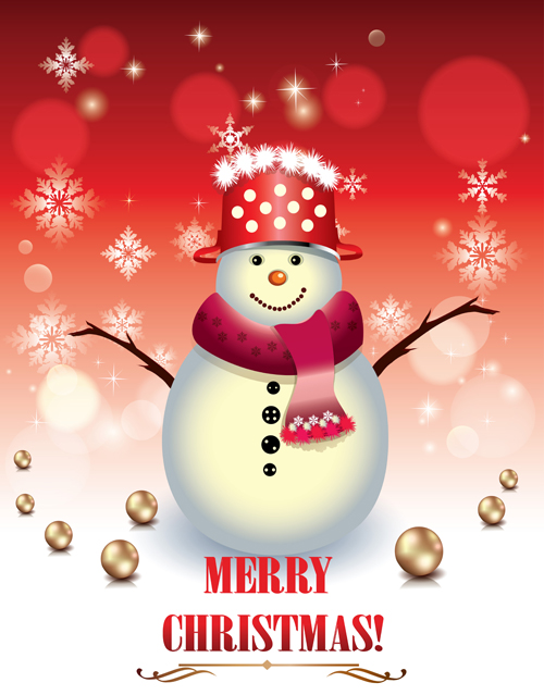 Cute Xmas Snowman design elements vector set 03 xmas snowman elements element cute   