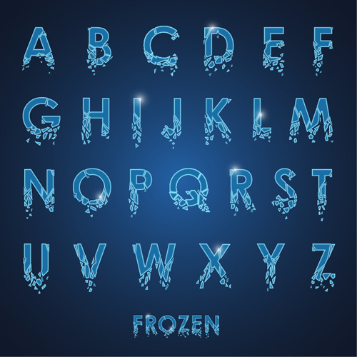 Frozen alphabet letter vector letter frozen alphabet   