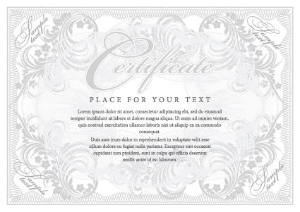 Cover template Gentle certificate vector 05 template gentle cover certificate   