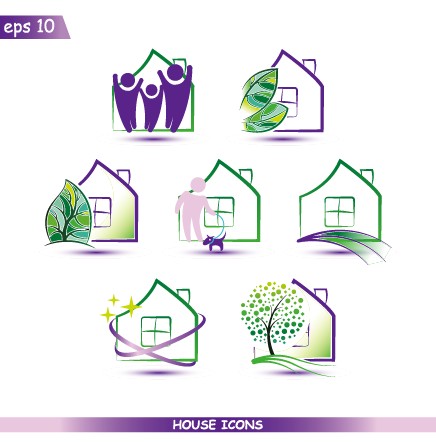 Creative house icons design graphic vector icons icon house creative   