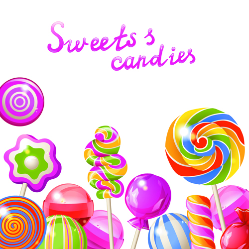 Candy with sweet shop background vector 01 sweet candy background   