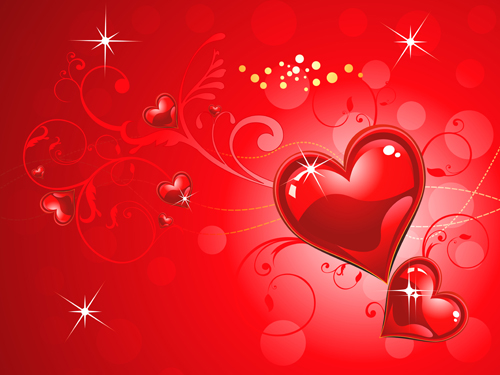 Happy Valentines hearts Illustration vector 04 Valentine illustration hearts heart happy   