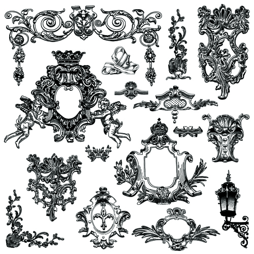 Victorian style decorative elements vector graphics 01 vector graphics vector graphic style elements decorative   