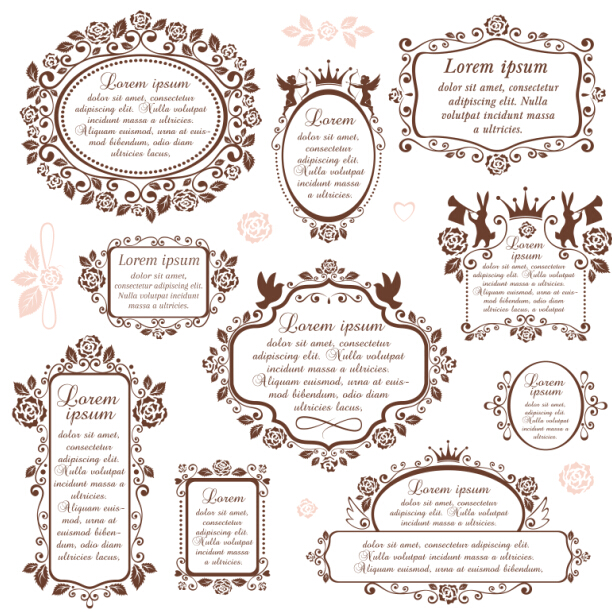 Classical text frames vector material 01 text material frames classical   