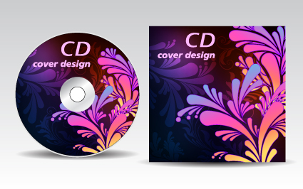Floral of CD cover design elements 02 floral elements element cover cd   