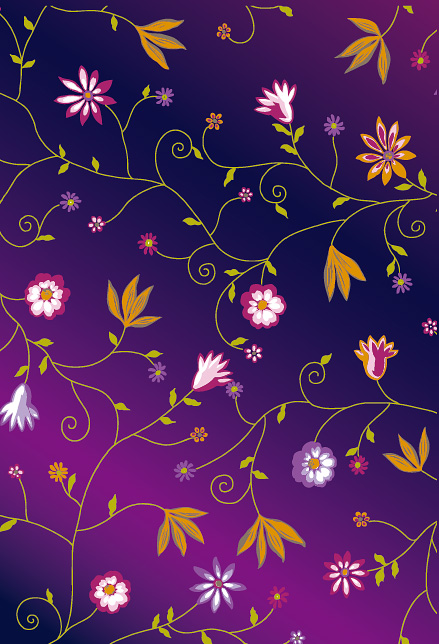 Shiny Colorful flowers background vector wallpaper pattern leaves fun flowers cute background   