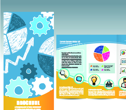 Set of business brochure cover vector 05 cover business brochure   