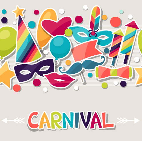 Vector carnival holiday background design 03 holiday carnival background   