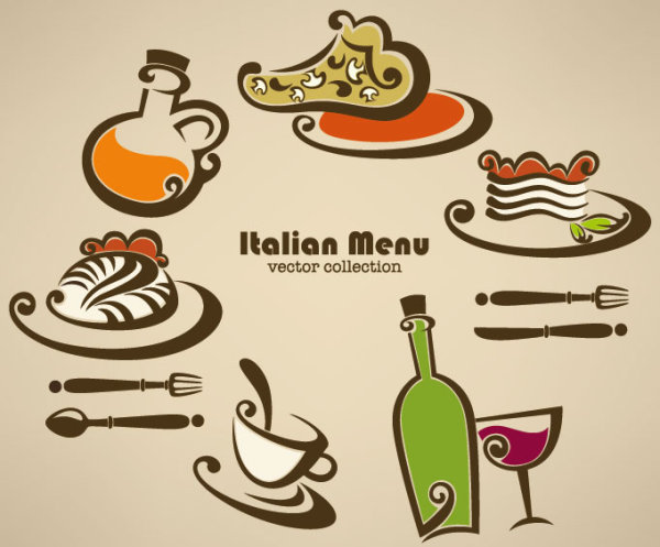 Hand drawn of food elements vector 03 hand drawn food elements element   