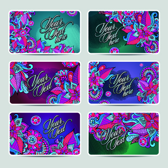 Ethnic decorative style cards vector graphics 03 vector graphics vector graphic style decorative cards card   