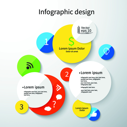 Colored round infographics design vector 05 infographics infographic graphics colored   