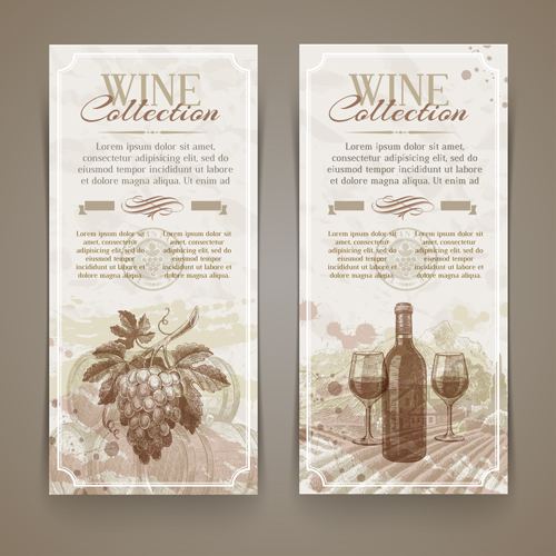 Retro grapes banner design vector 03 Retro font grapes banner   