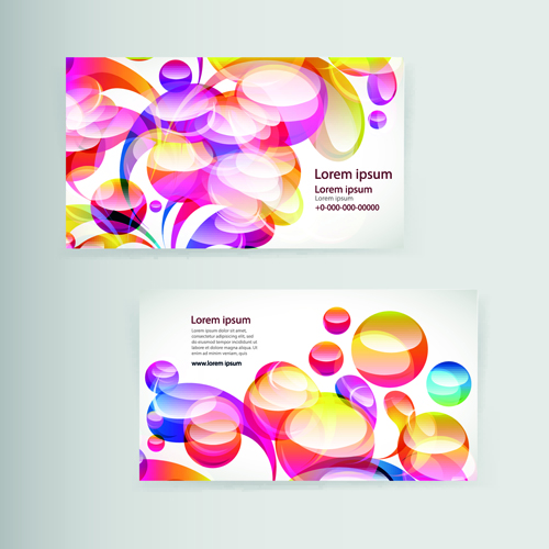 Dynamic colored elements business cards vector 04 elements dynamic colored business cards business card business   