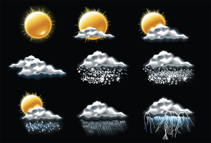 Various Weather icon vector set 05 weather Various icon   