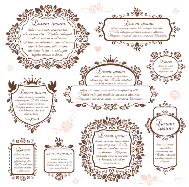 Classical text frames vector material 02 text material frames classical   