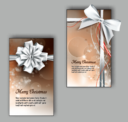 2015 Christmas greeting cards vector set 04 greeting christmas cards 2015   