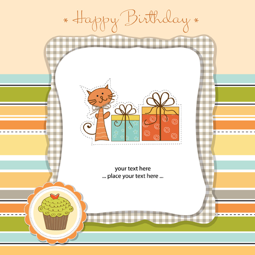 Elements of Cute baby cards background vector 03 elements element cute cards card baby   