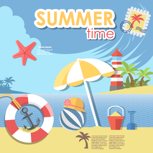 Summer travel time creative background graphics 01 travel summer graphics Creative background creative background   