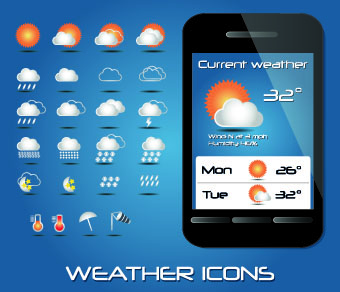 Weather icons mobile Application vector 05 weather icons weather mobile icons icon application   