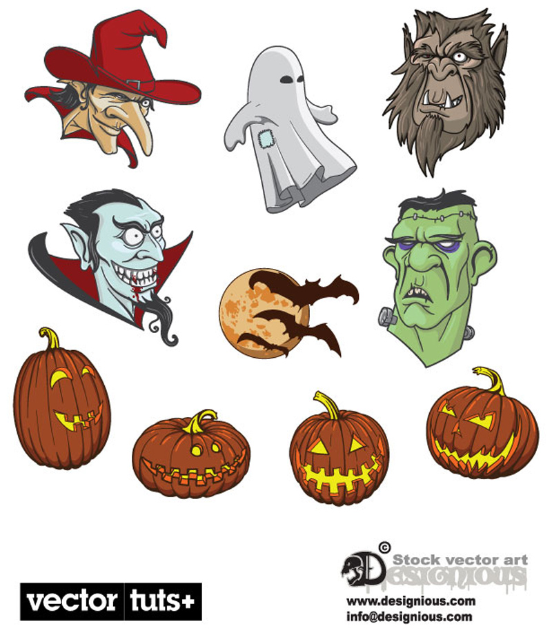 Halloween ornament icons vector material 04 vector material ornament material icons halloween   