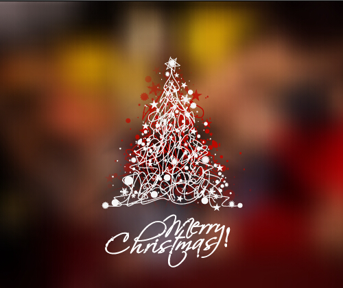 Creative christmas tree blurs background graphics vector 01 tree creative christmas tree christmas background   
