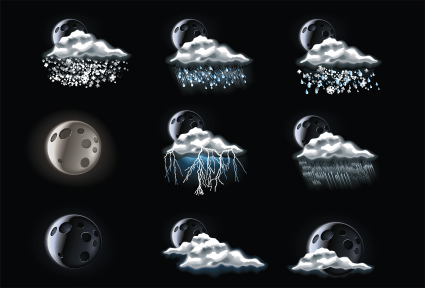 Various Weather icon vector set 04 weather Various icon   